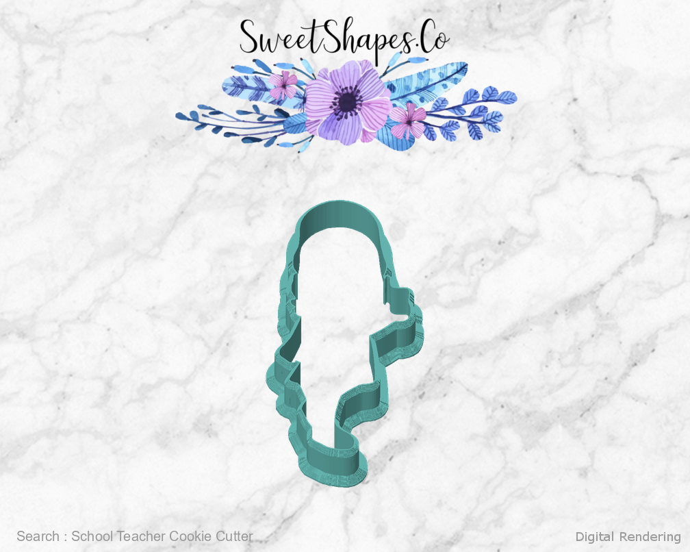 School Teacher Cookie Cutter — front view