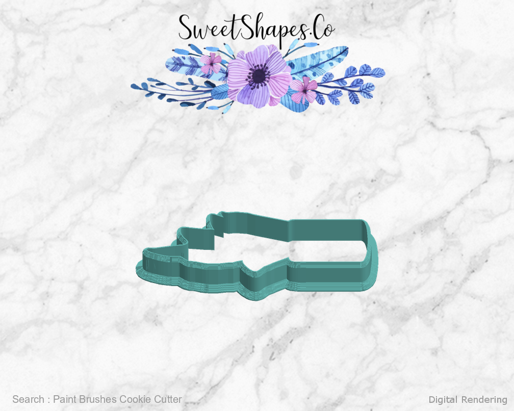 Paint Brushes Cookie Cutter — left view