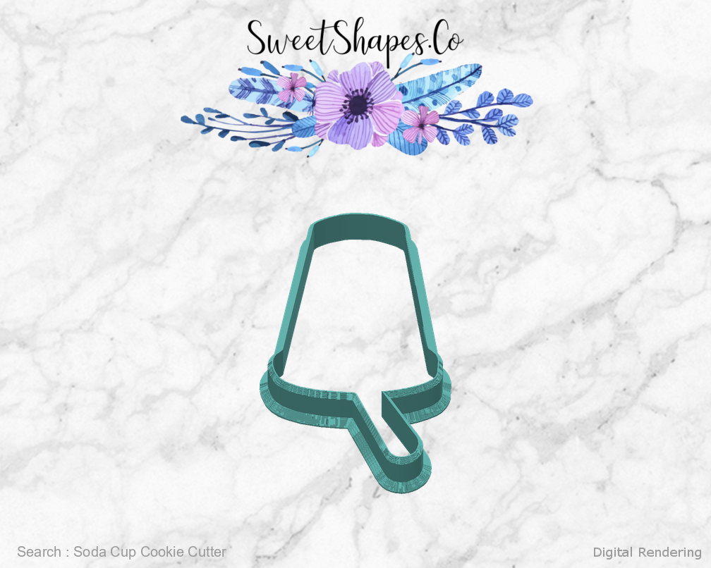 Soda Cup Cookie Cutter — back view