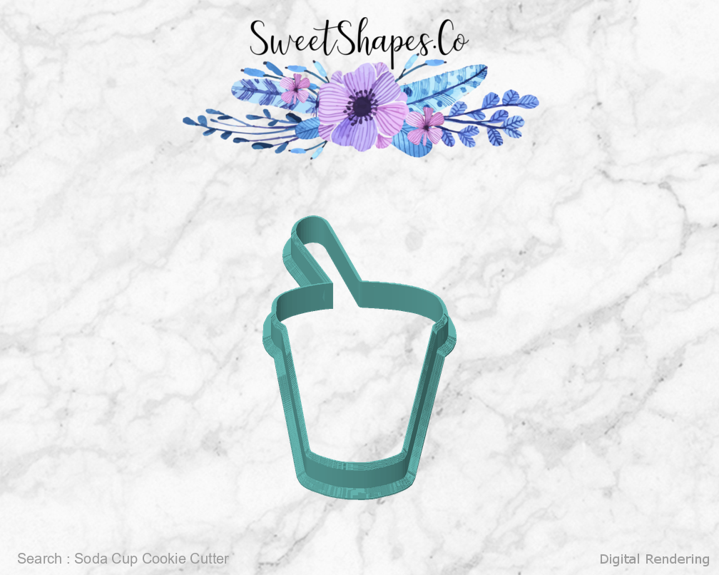 Soda Cup Cookie Cutter — front view