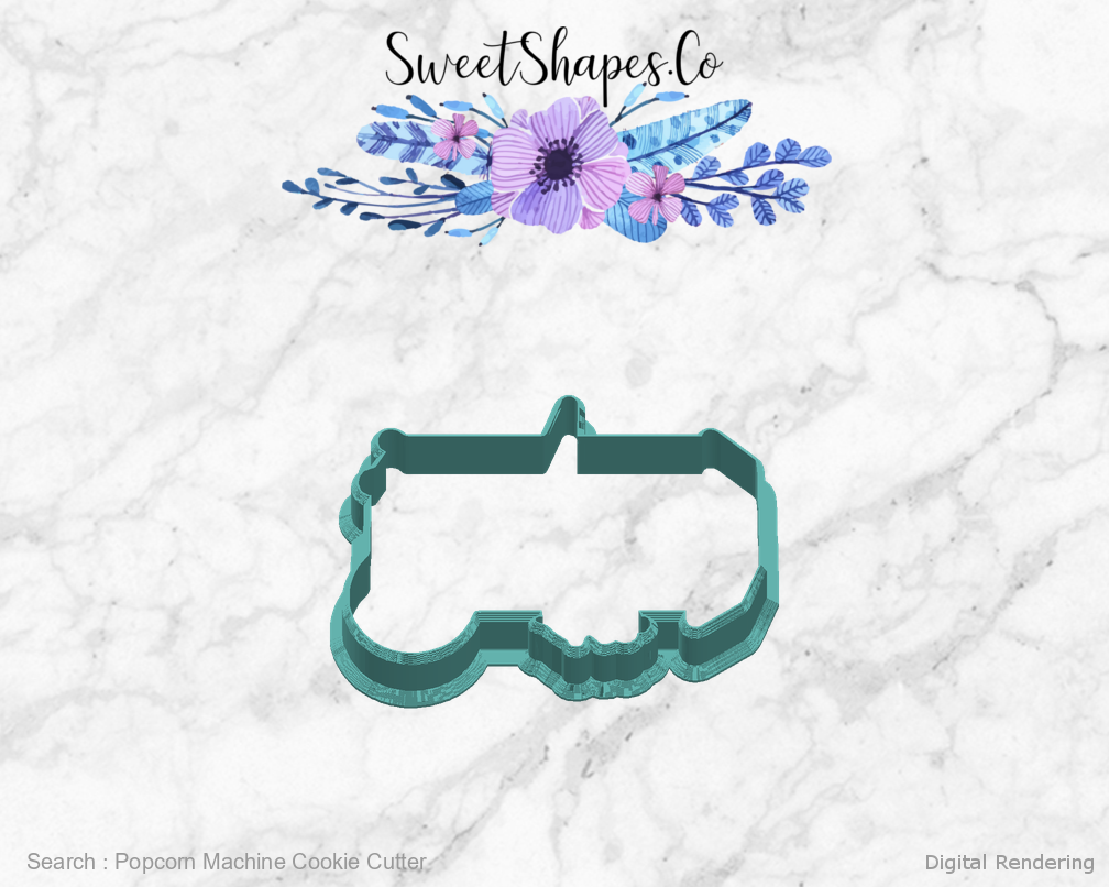 Popcorn Machine Cookie Cutter — right view