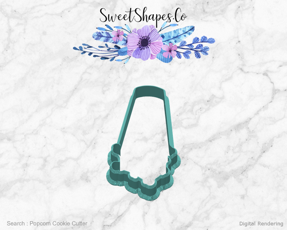 Popcorn Cookie Cutter — back view