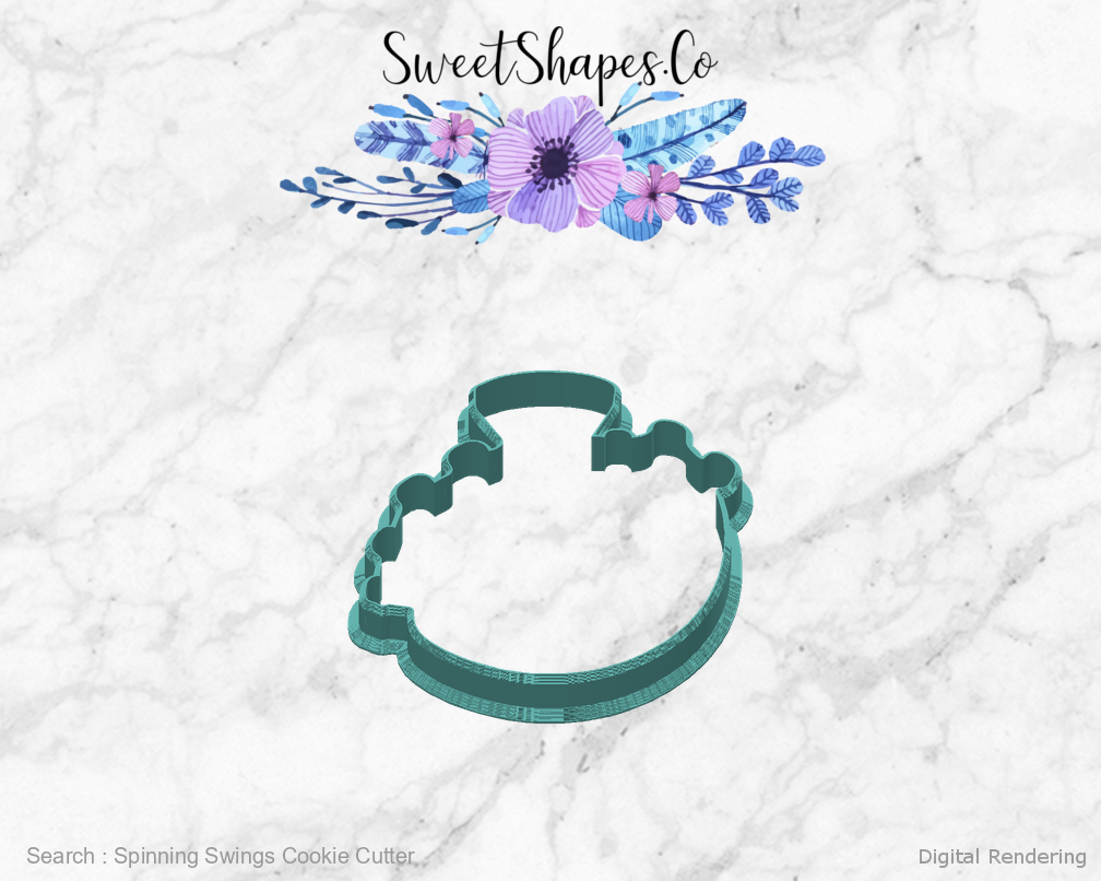 Spinning Swings Cookie Cutter — back view