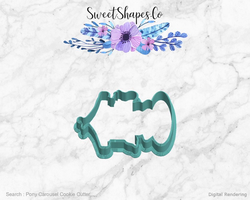 Pony Carousel Cookie Cutter — left view