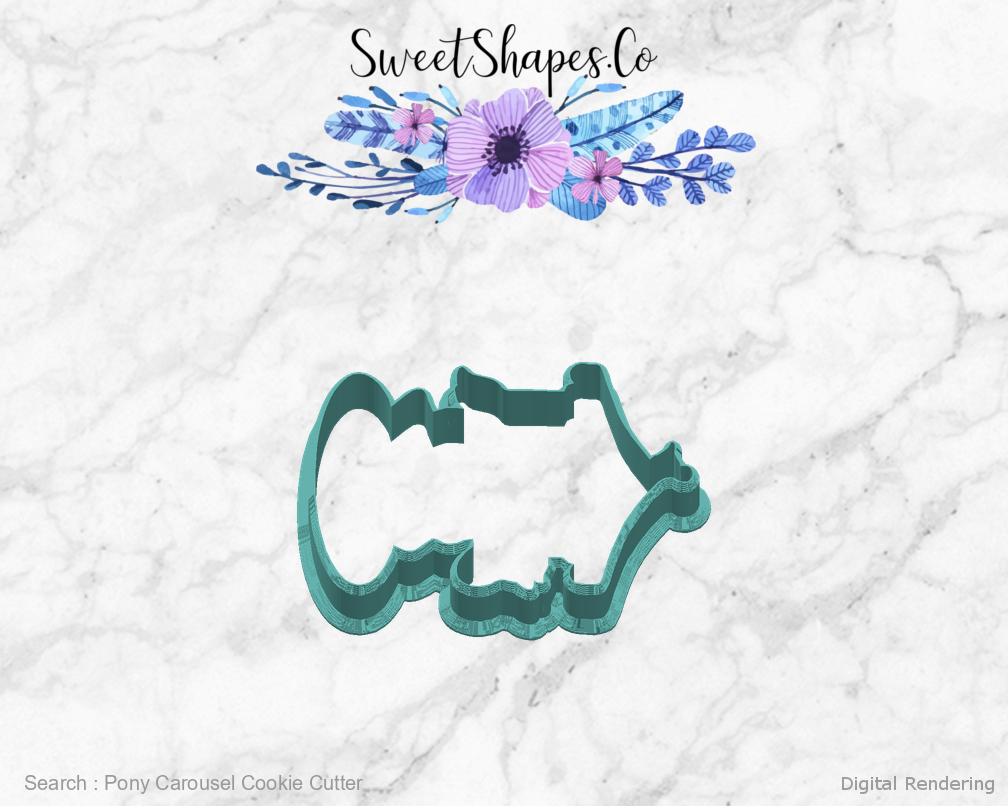 Pony Carousel Cookie Cutter — right view