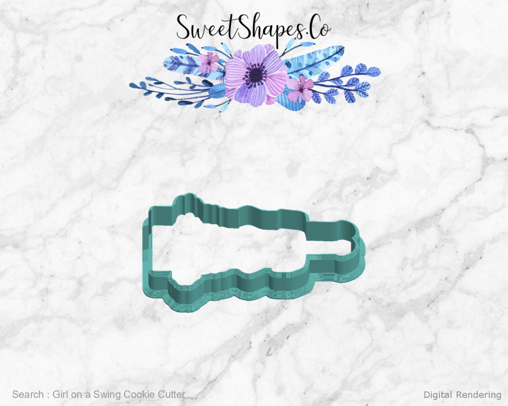 Girl on a Swing Cookie Cutter — left view