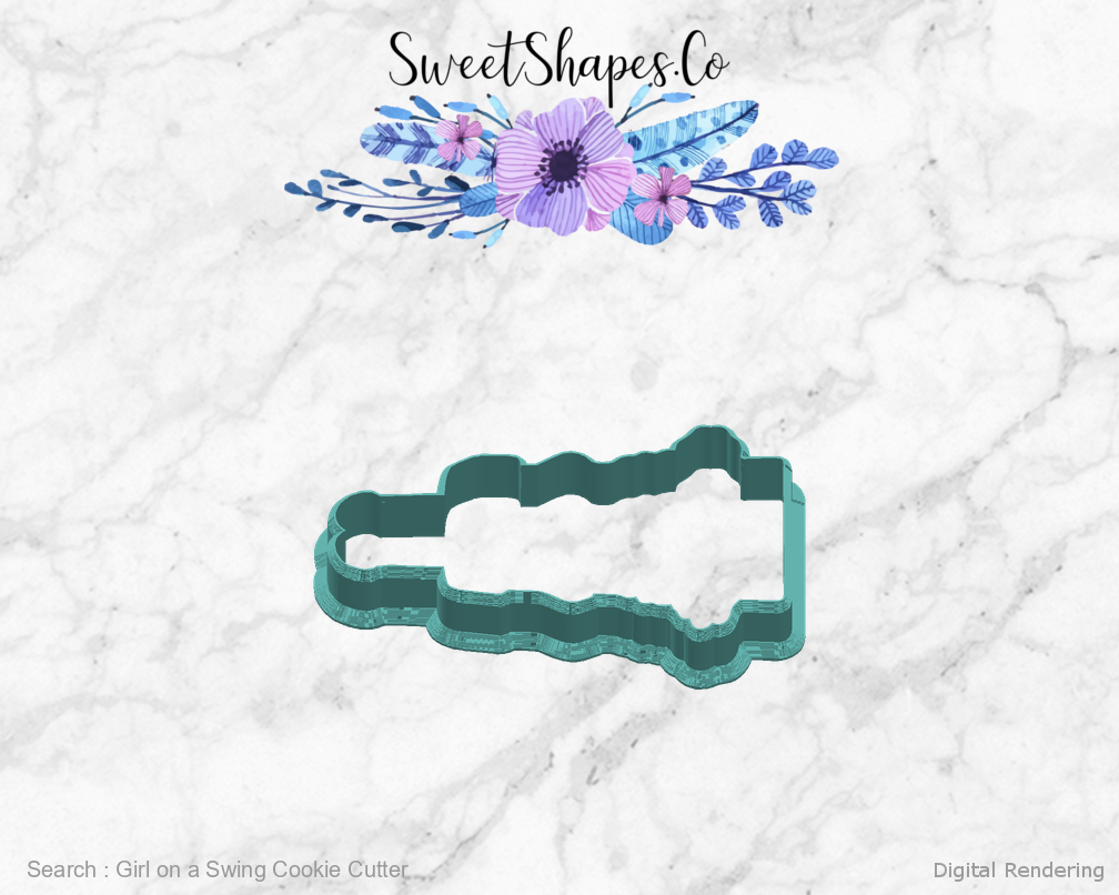 Girl on a Swing Cookie Cutter — right view