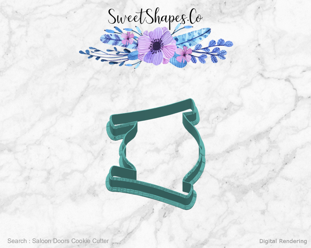 Saloon Doors Cookie Cutter — right view