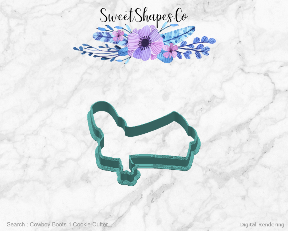 Cowboy Boots 1 Cookie Cutter — right view