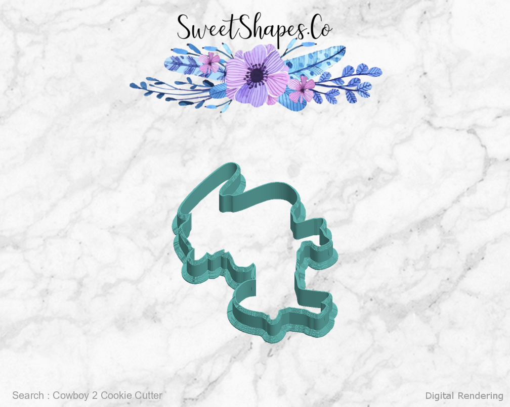 Cowboy 2 Cookie Cutter — left view
