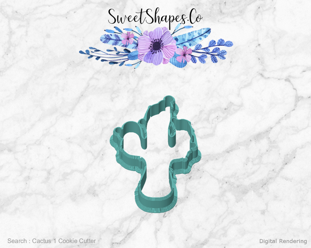 Cactus 1 Cookie Cutter — front view