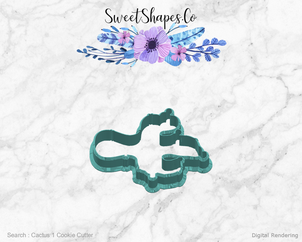 Cactus 1 Cookie Cutter — right view