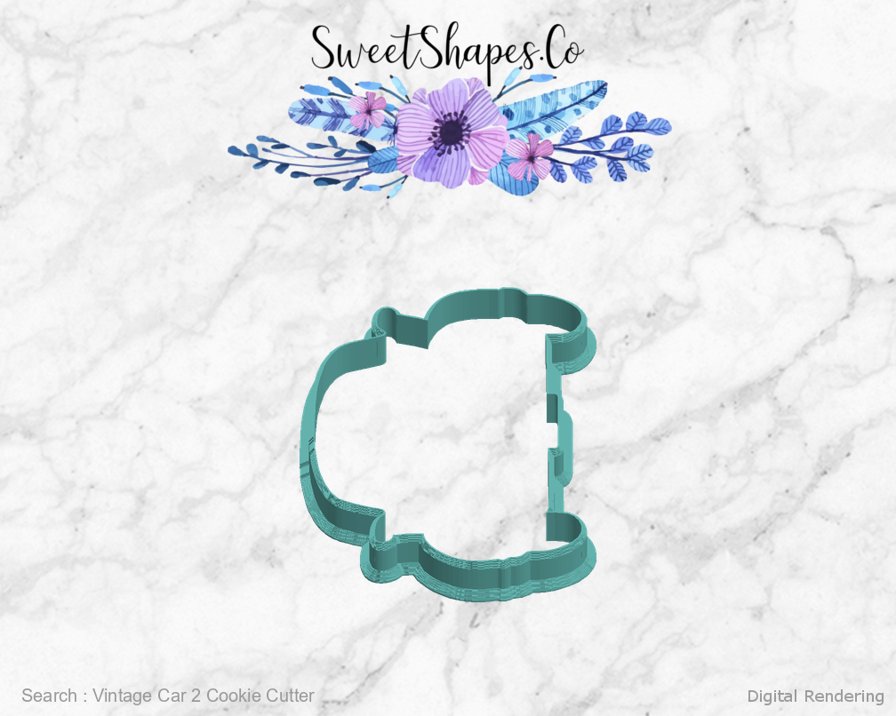Vintage Car 2 Cookie Cutter — left view