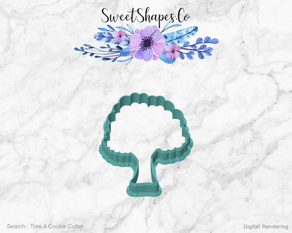 Tree 4 Cookie Cutter — front view