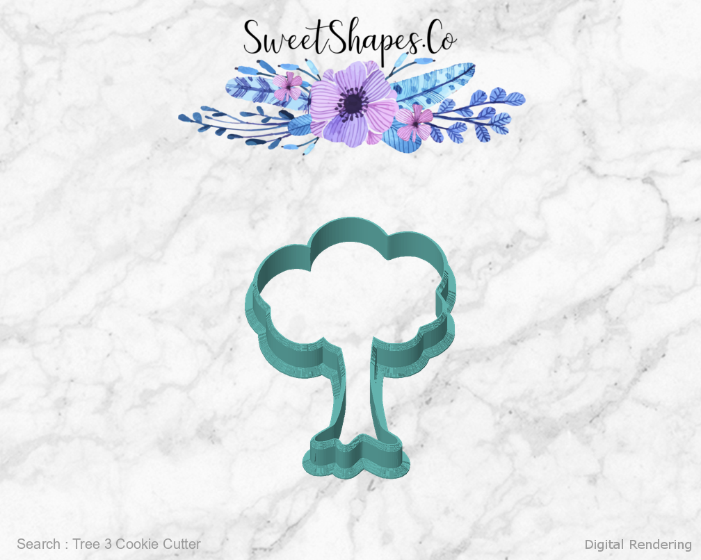 Tree 3 Cookie Cutter — front view