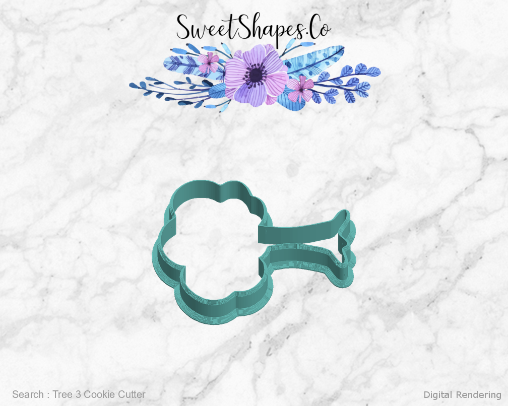 Tree 3 Cookie Cutter — left view