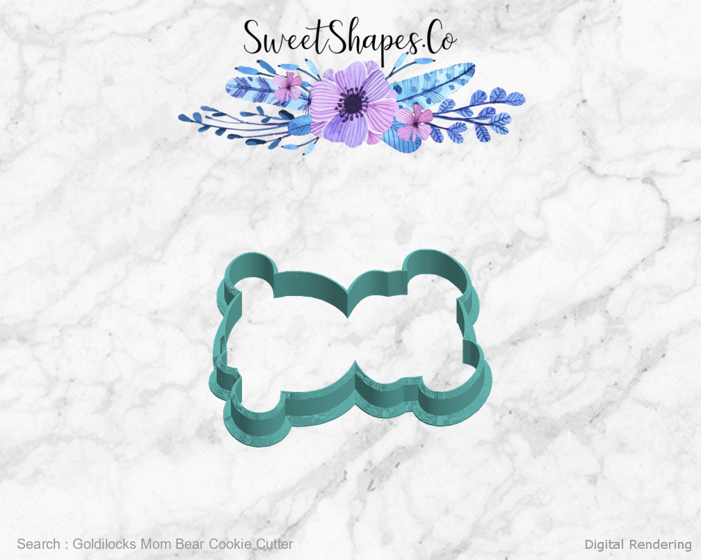 Goldilocks Mom Bear Cookie Cutter — left view