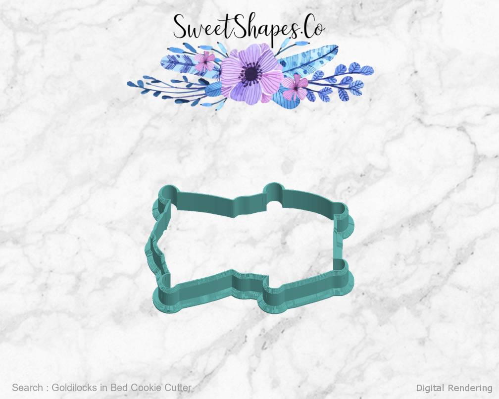 Goldilocks in Bed Cookie Cutter — left view