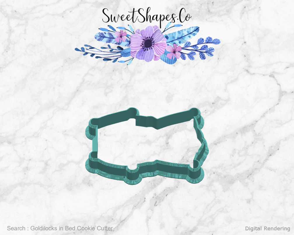 Goldilocks in Bed Cookie Cutter — right view