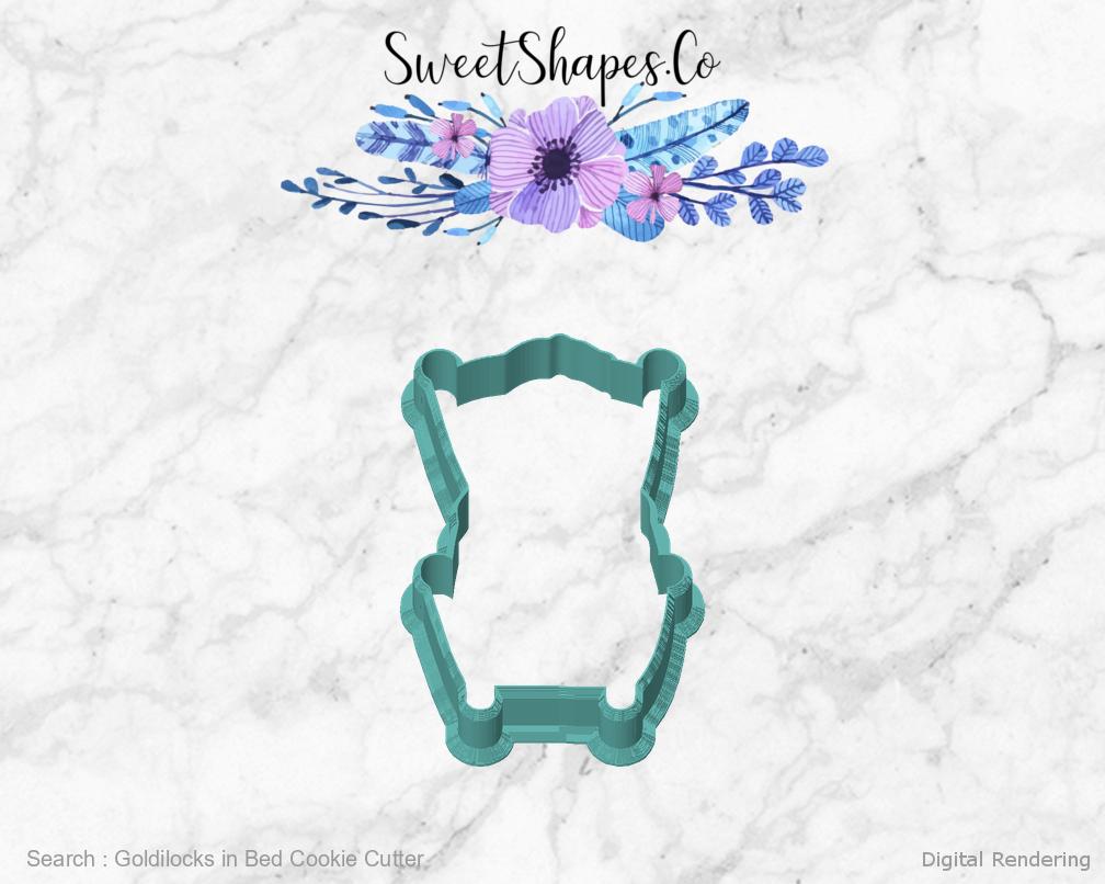 Goldilocks in Bed Cookie Cutter — front view