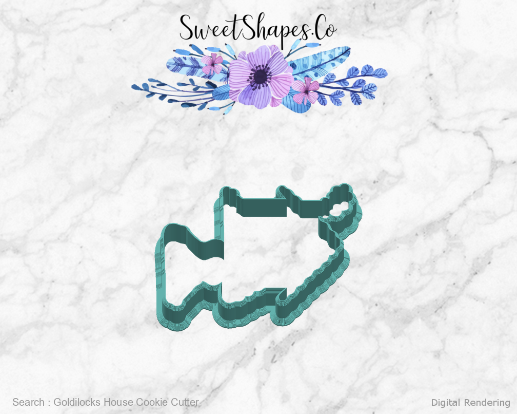 Goldilocks House Cookie Cutter — right view