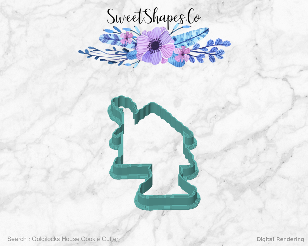 Goldilocks House Cookie Cutter — front view