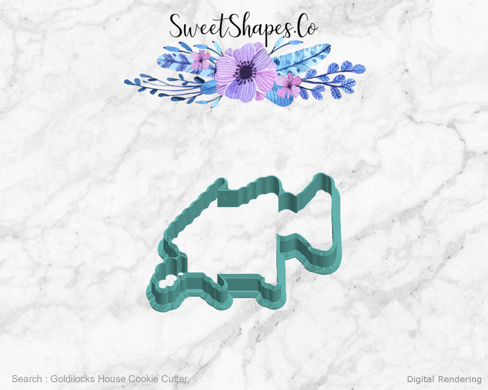 Goldilocks House Cookie Cutter — left view