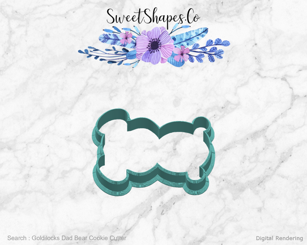Goldilocks Dad Bear Cookie Cutter — right view