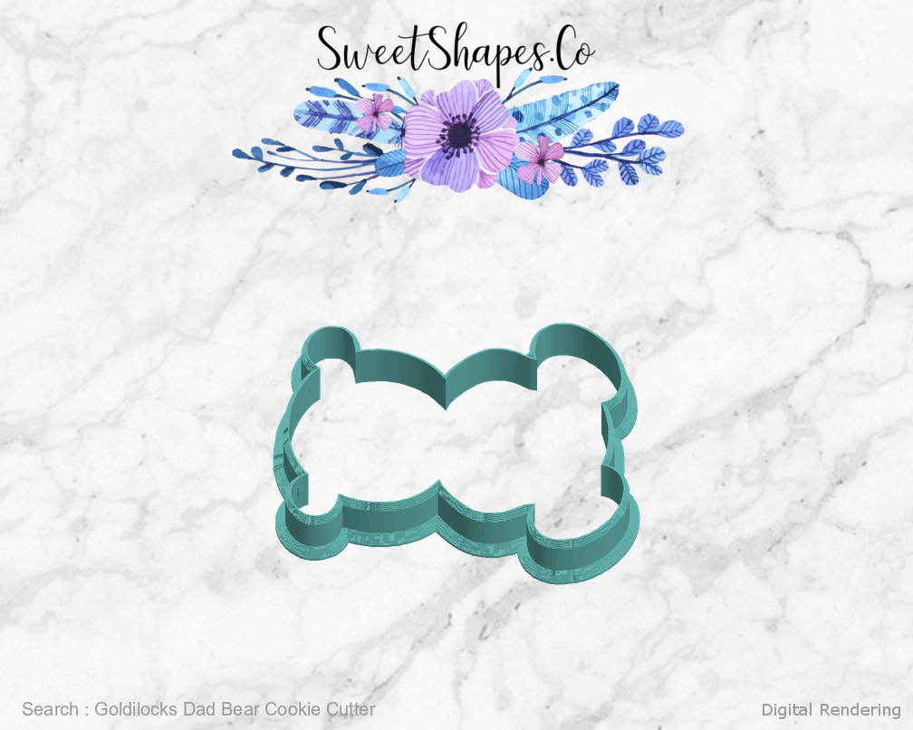 Goldilocks Dad Bear Cookie Cutter — left view