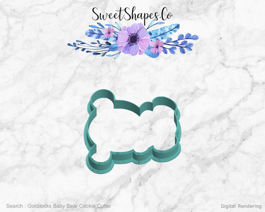 Goldilocks Baby Bear Cookie Cutter — left view