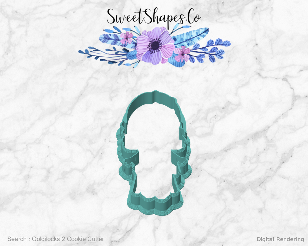 Goldilocks 2 Cookie Cutter — front view