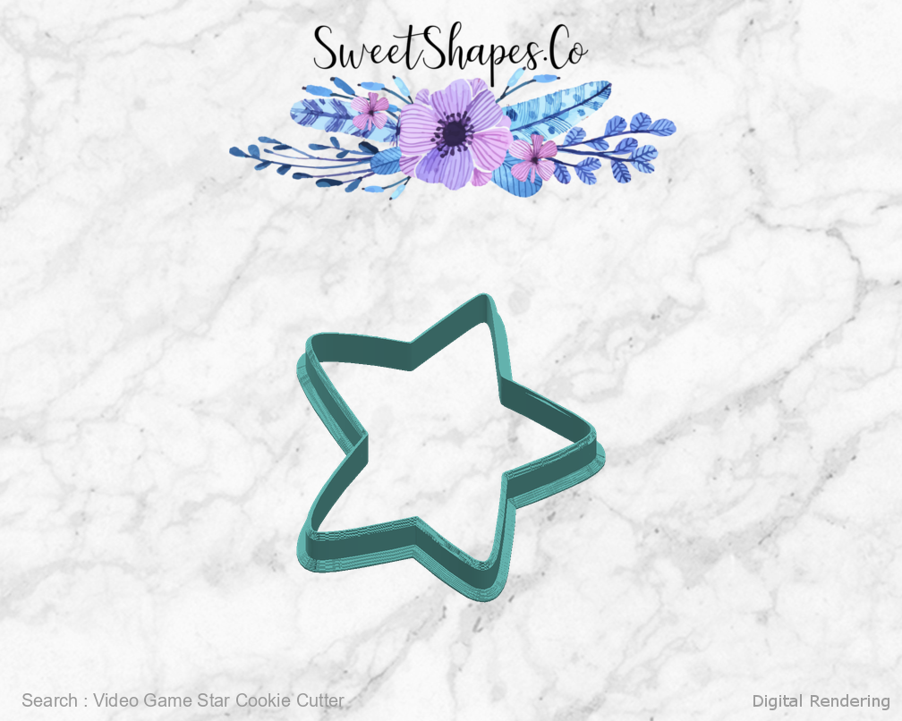 Video Game Star Cookie Cutter — right view