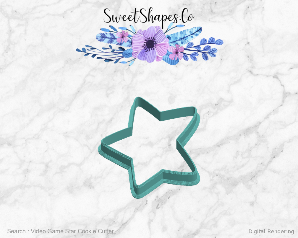 Video Game Star Cookie Cutter — left view