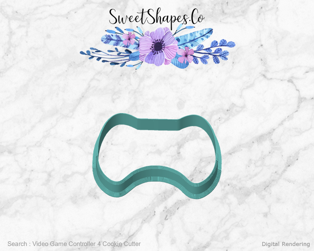 Video Game Controller 4 Cookie Cutter — front view