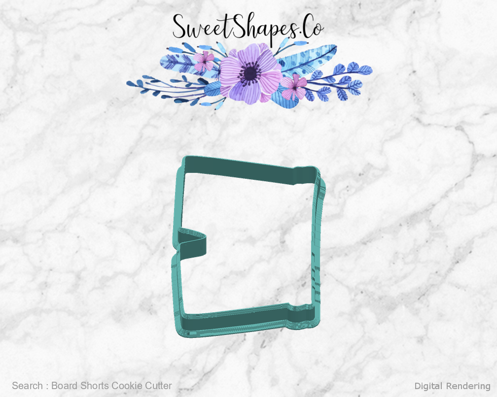 Board Shorts Cookie Cutter — right view