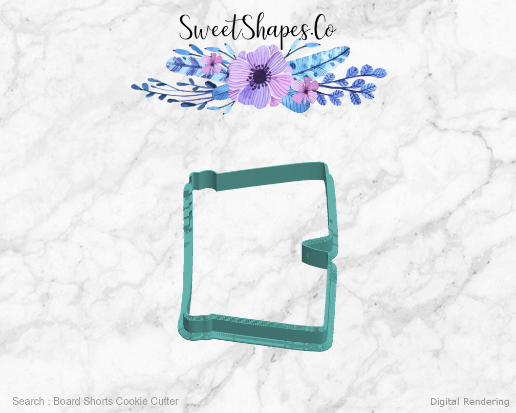 Board Shorts Cookie Cutter — left view