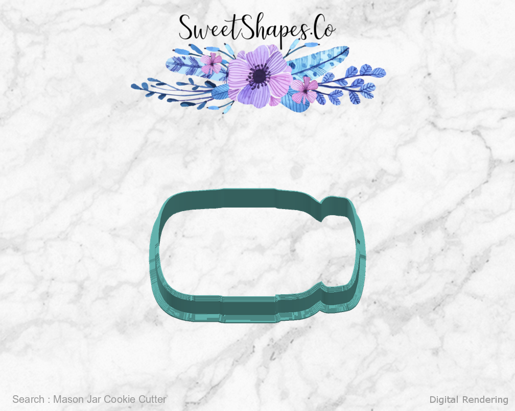 Mason Jar Cookie Cutter — right view