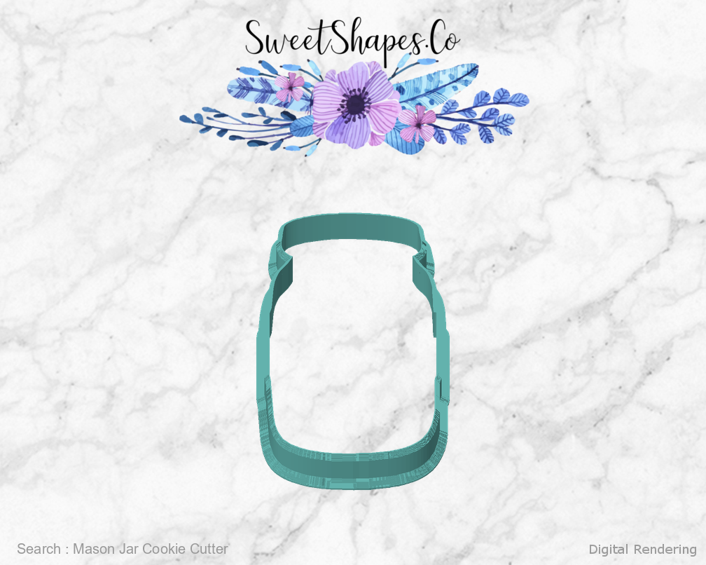 Mason Jar Cookie Cutter — front view