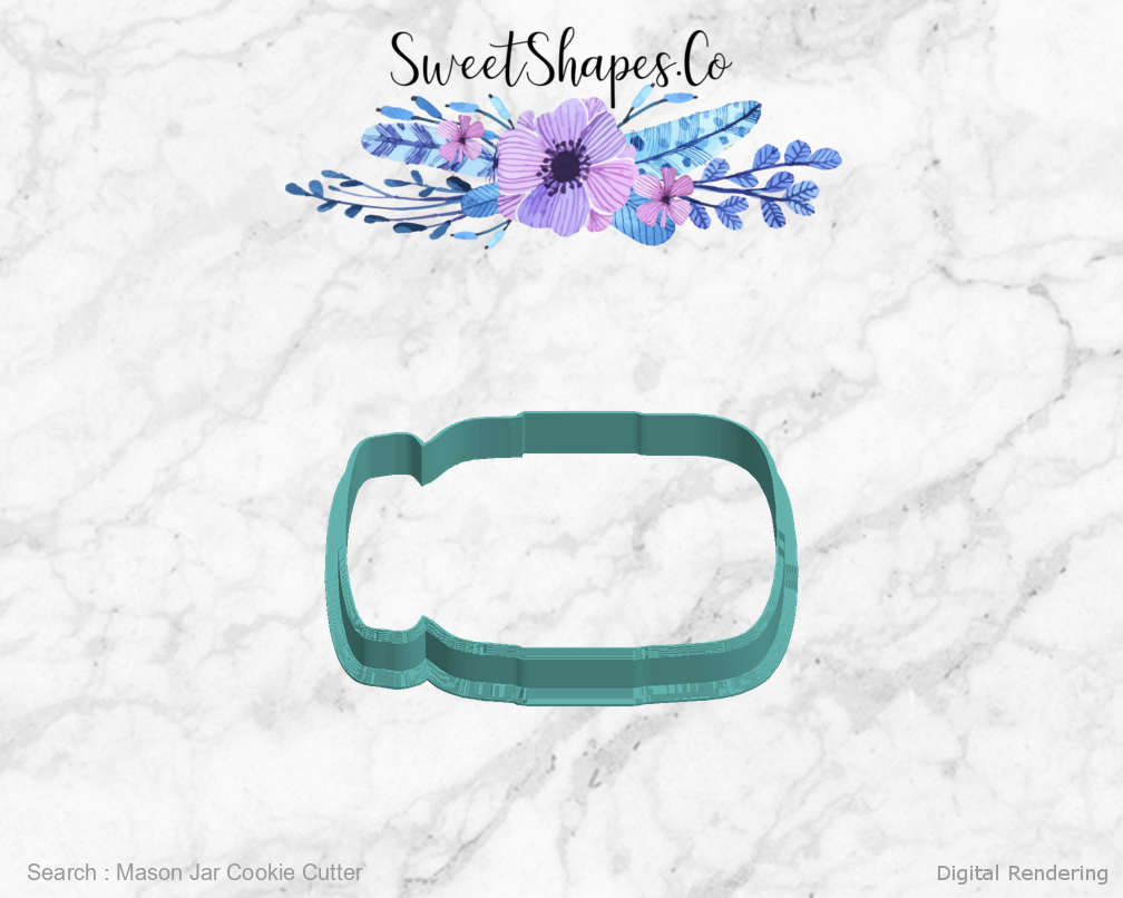 Mason Jar Cookie Cutter — left view