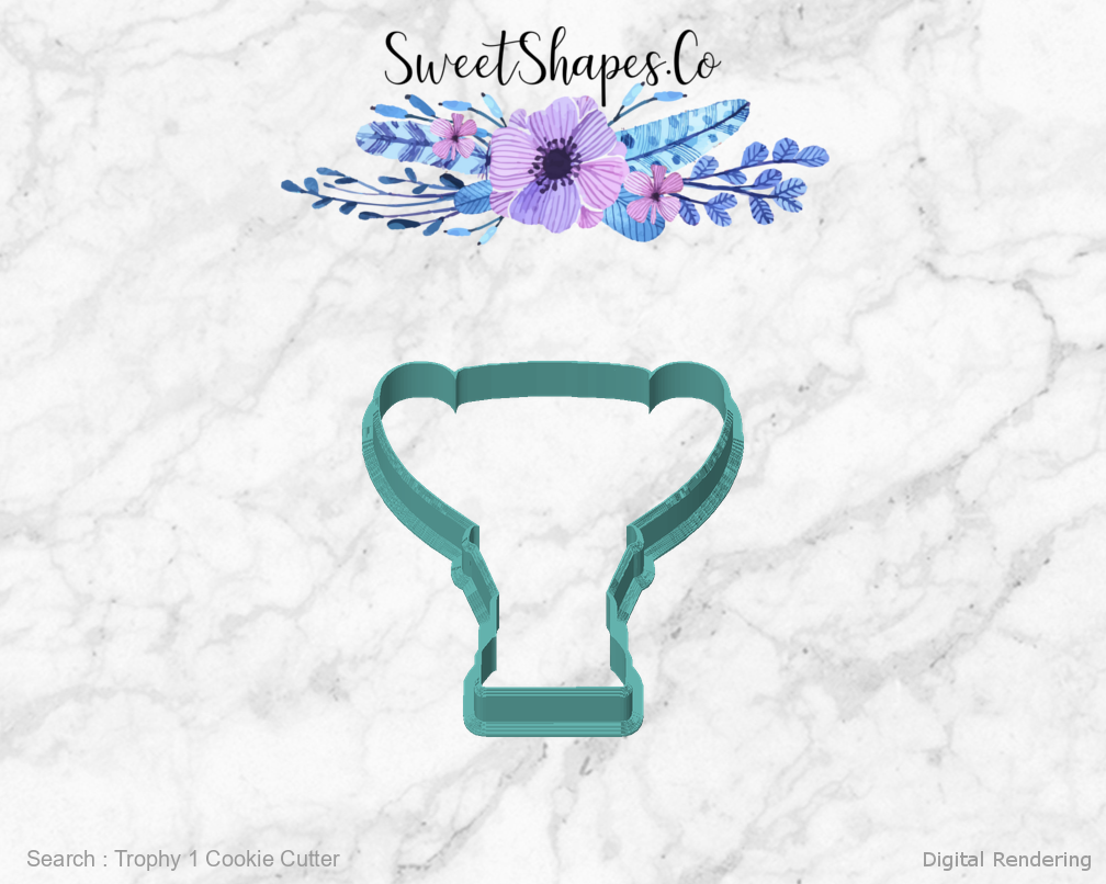 Trophy 1 Cookie Cutter — front view