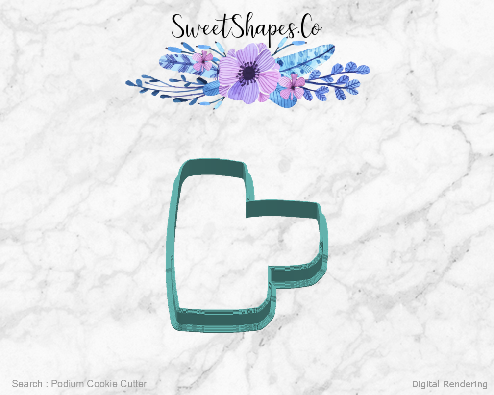 Podium Cookie Cutter — right view