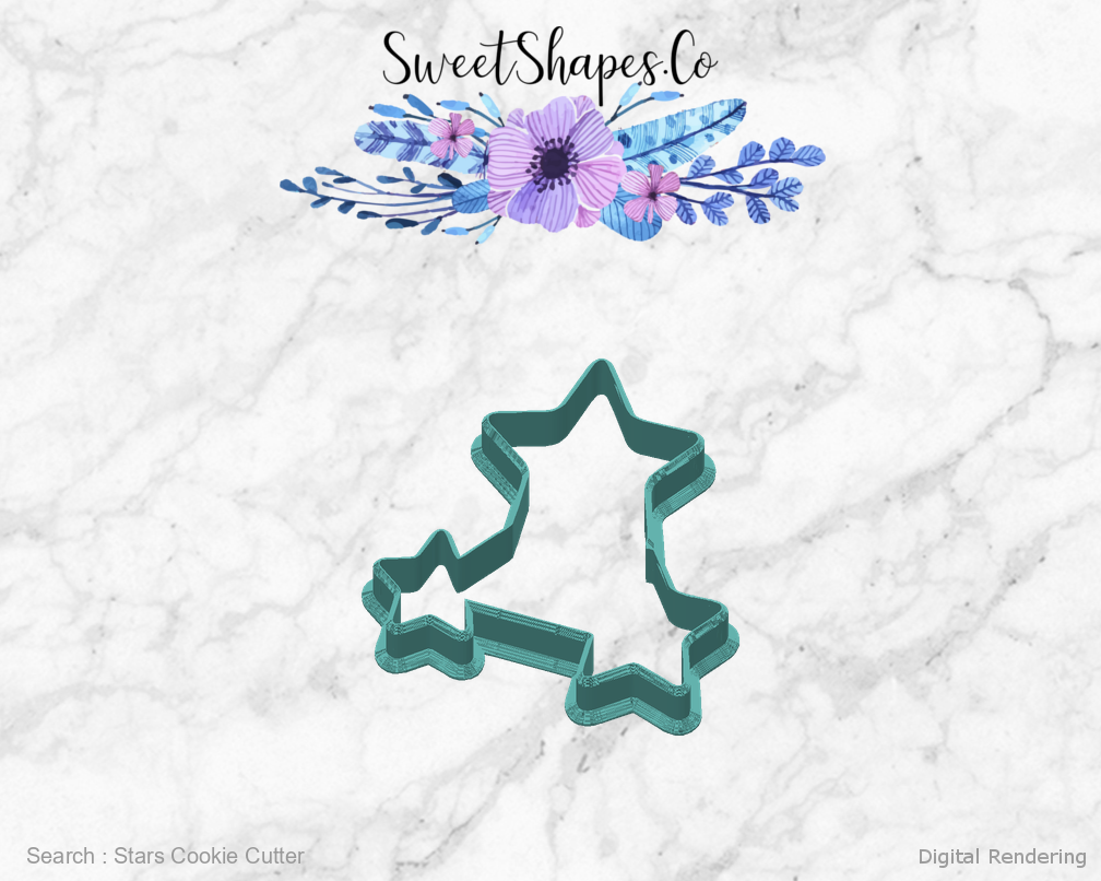 Stars Cookie Cutter — back view
