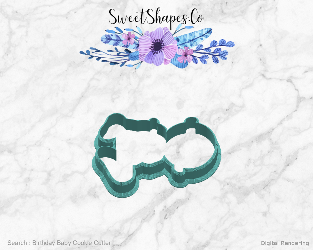 Birthday Baby Cookie Cutter — right view