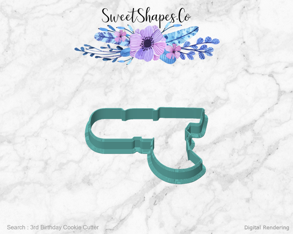 3rd Birthday Cookie Cutter — front view