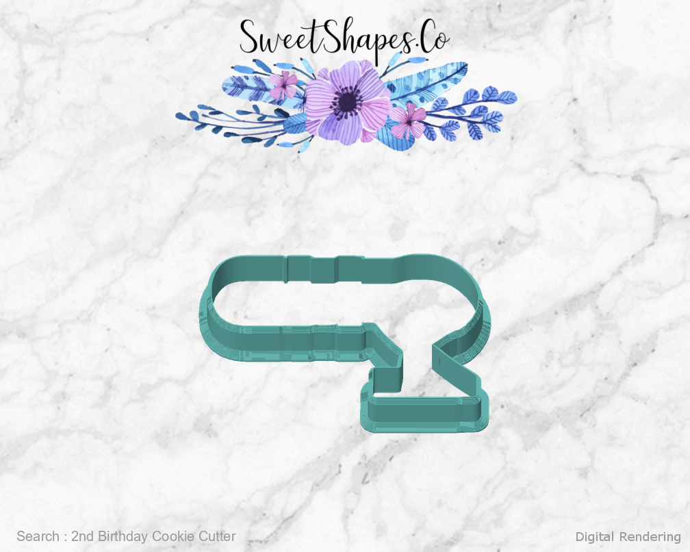 2nd Birthday Cookie Cutter — front view