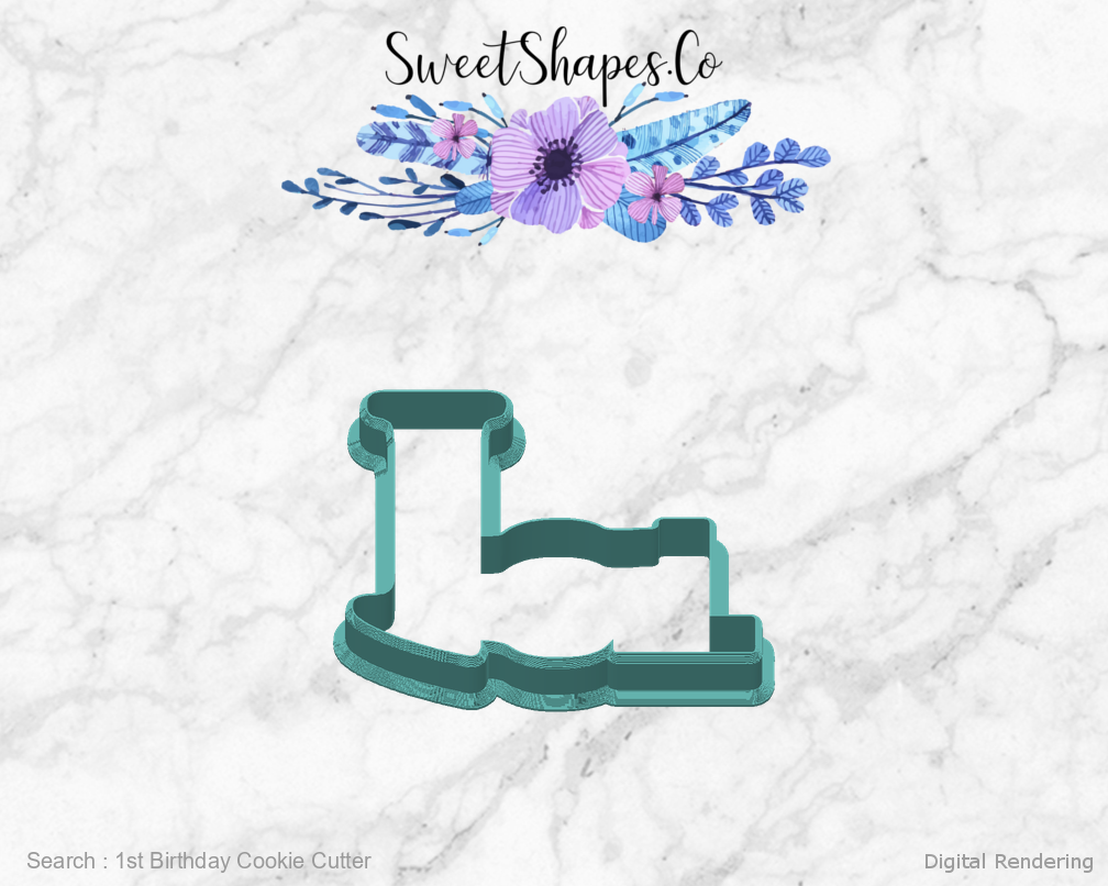 1st Birthday Cookie Cutter — back view