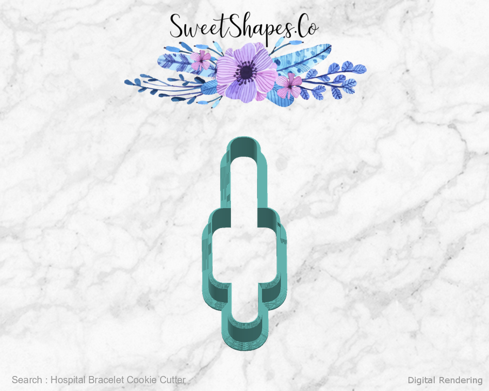 Hospital Bracelet Cookie Cutter — right view