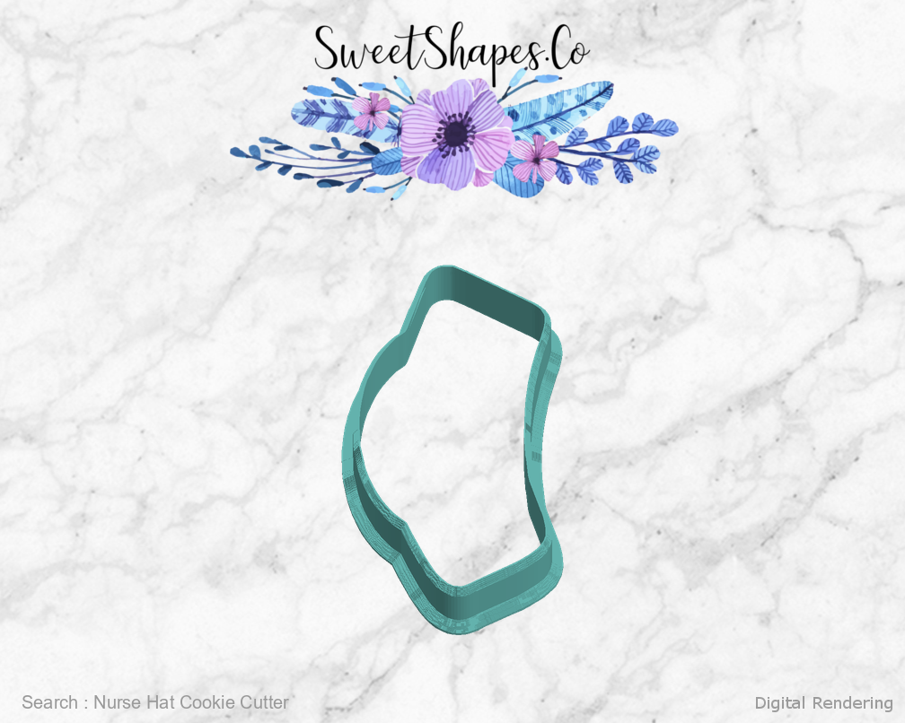 Nurse Hat Cookie Cutter — left view