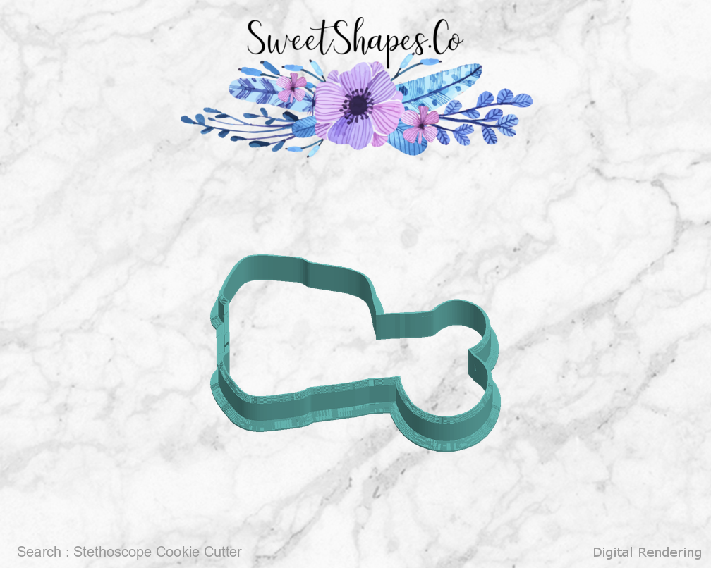 Stethoscope Cookie Cutter — left view