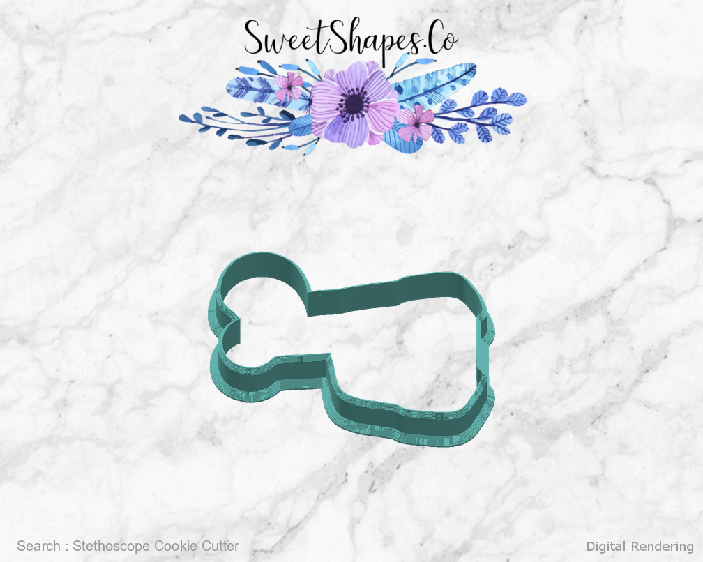 Stethoscope Cookie Cutter — right view